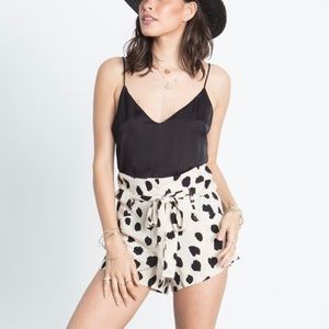 NWT Stillwater Paperbag Shorts Shorty Tie Polkadot